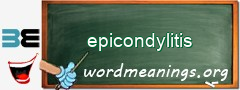 WordMeaning blackboard for epicondylitis